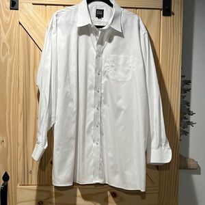 Jose Banks Traveler long sleeve White button down shirt size 18-35.